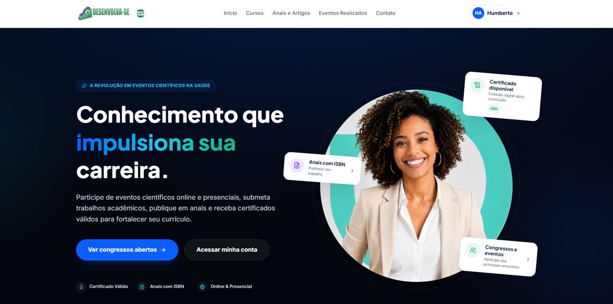 Plataforma Desenvolva-se de eventos científicos